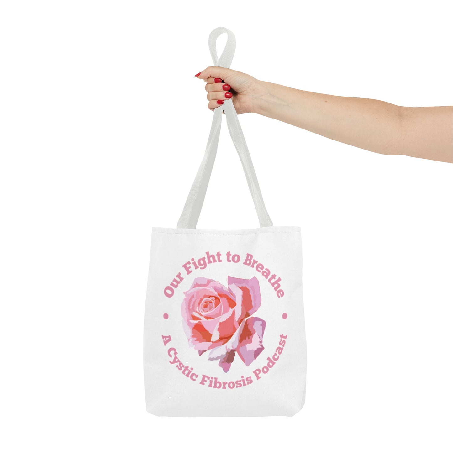 Fight2Breathe Podcast Tote (white)
