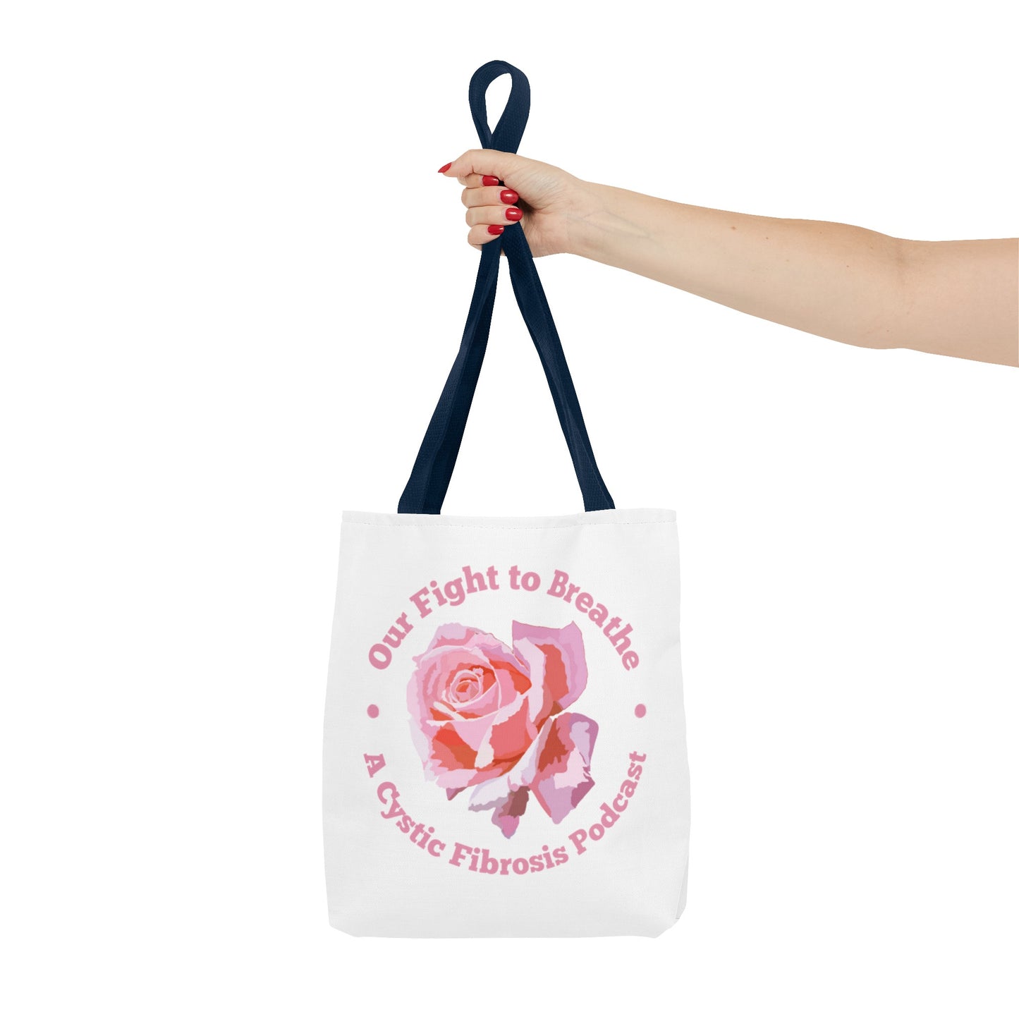 Fight2Breathe Podcast Tote (white)