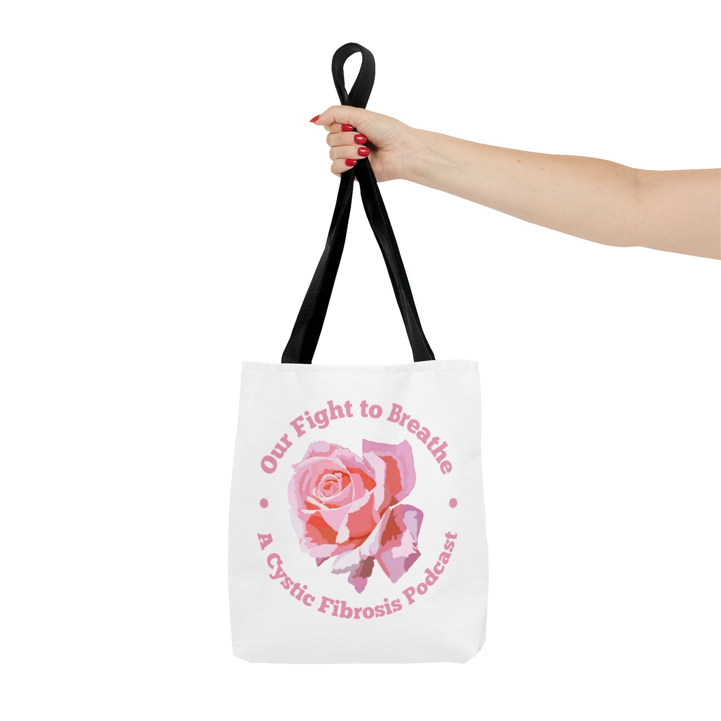 Fight2Breathe Podcast Tote (white)