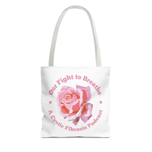 Fight2Breathe Podcast Tote (white)