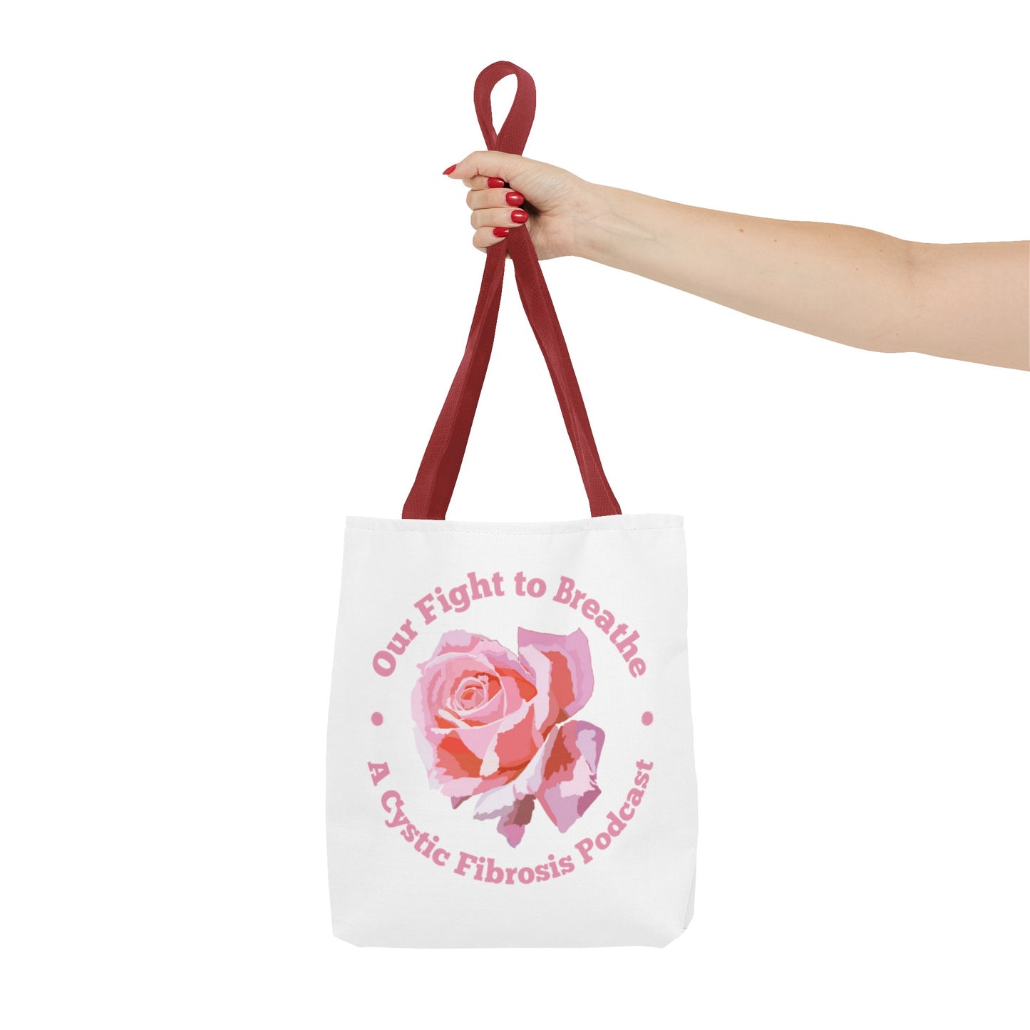 Fight2Breathe Podcast Tote (white)